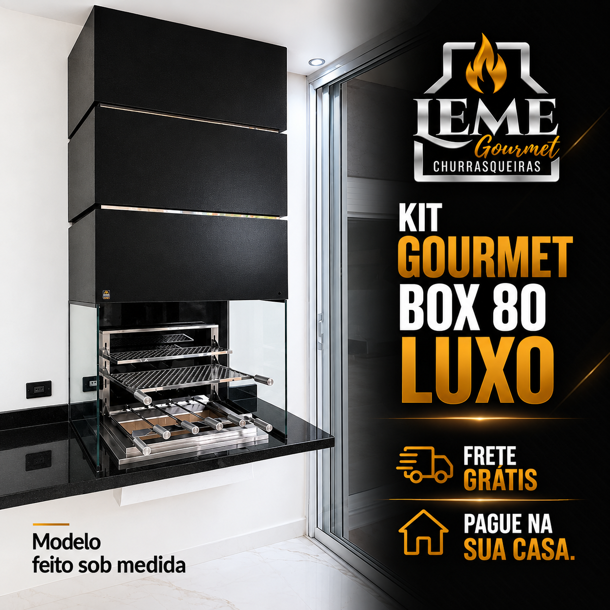 Kit Gourmet Box Luxo — churrasqueira gourmet Leme